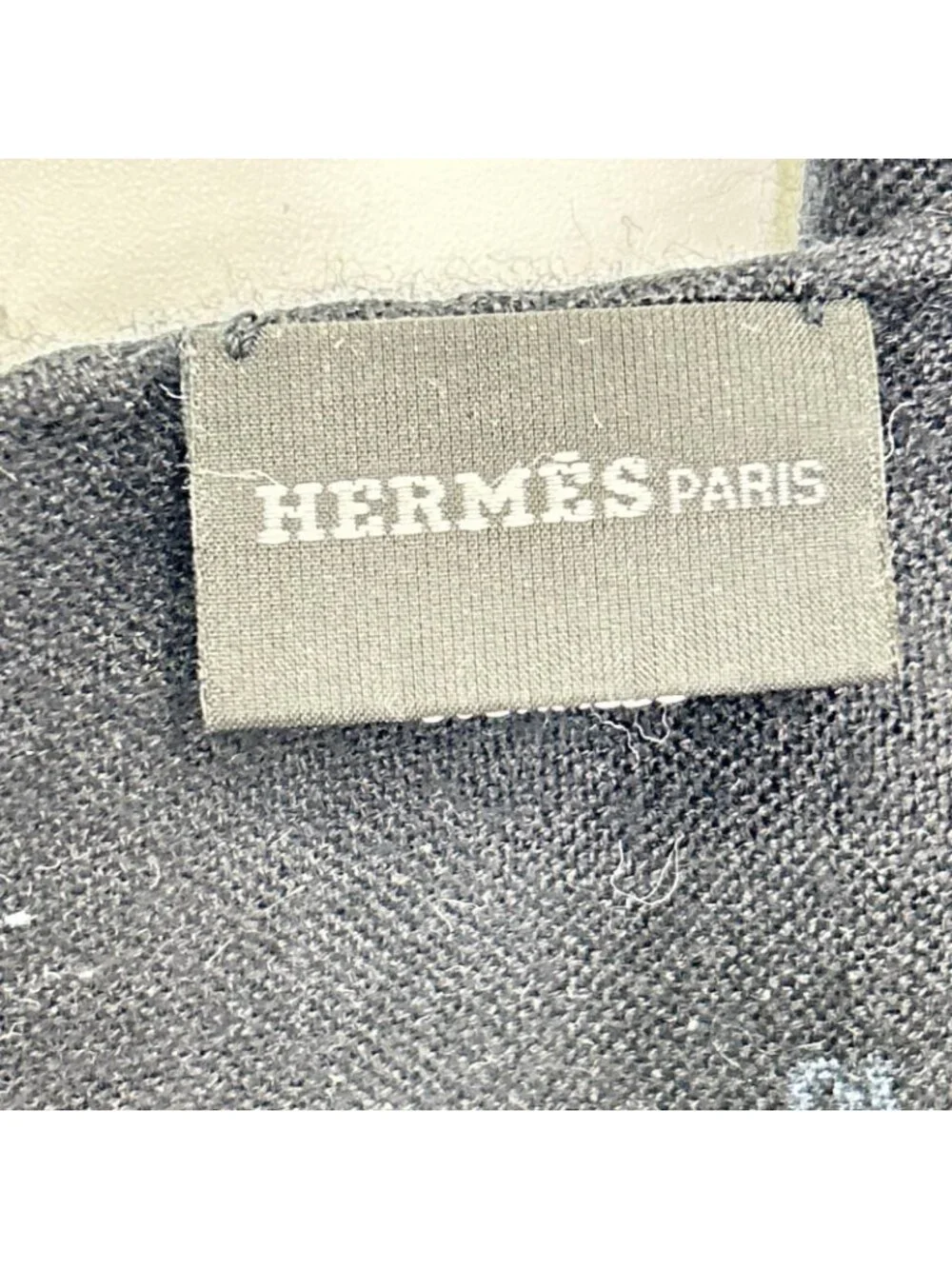 Hermes Navy Cashmere Silk Hose Scarf